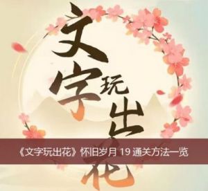  《文字玩出花》：轻松破解血压飙升关卡